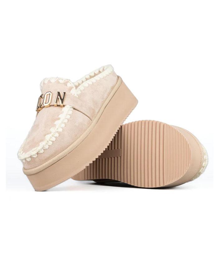 Icon Sabot Pelliccia Beige IC05264SDBEIGE ICON