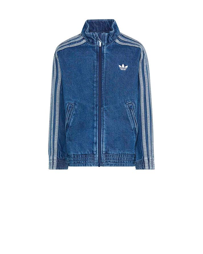 adidas jacket denim blue 