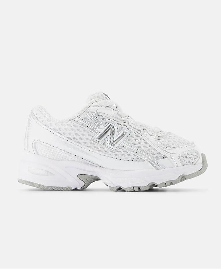 New Balance WHITE con SILVER METALLIC KIDS 
