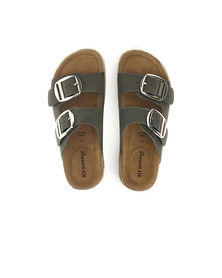 superga sandalo platform verde 
