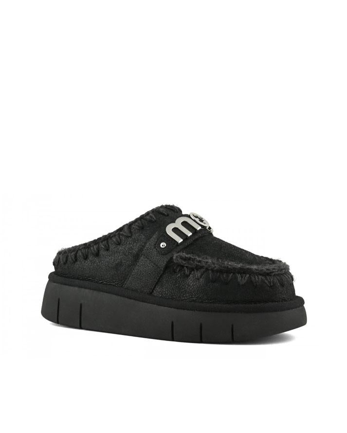 Mou Bounce Clog Special Leather Black FW531001BCBK MOU