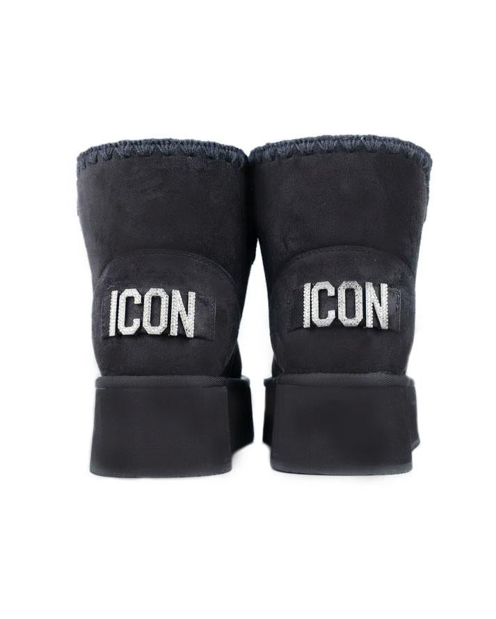 ICON Stivaletto Platform Pelliccia Nero IC05265SDNERO ICON