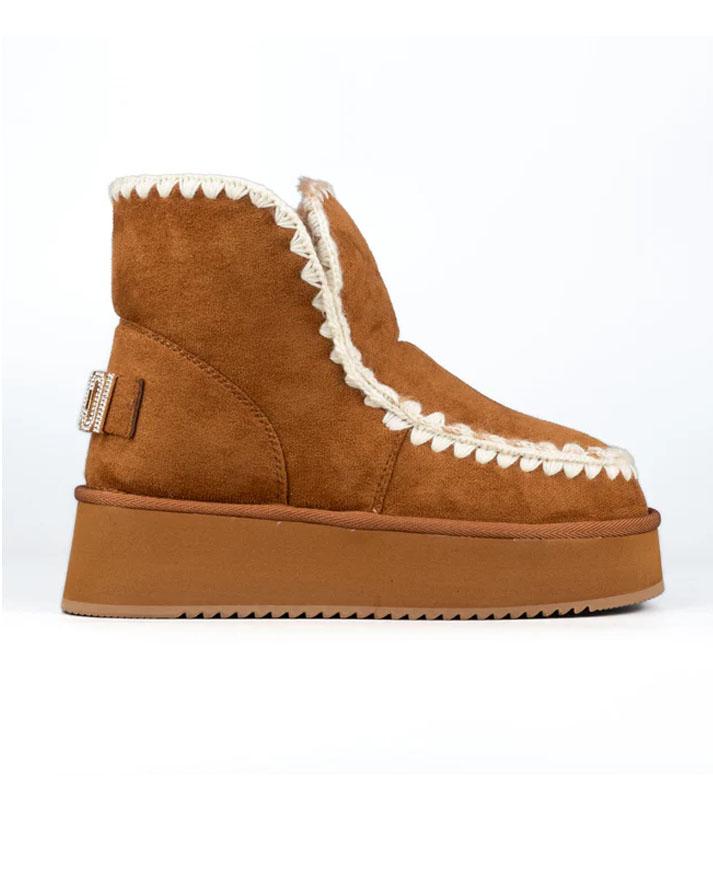 ICON Stivaletto Platform Pelliccia Biscotto IC05265SDBISCOTTO ICON