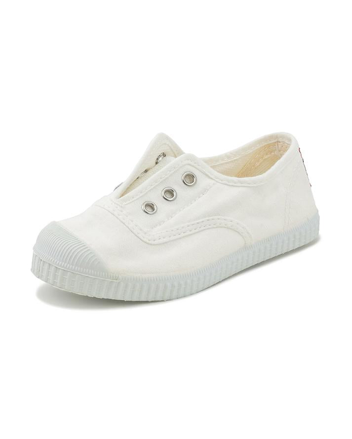 cienta snekers inglesi slip-on white kids 
