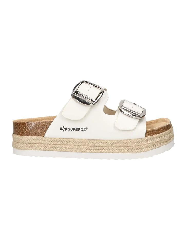 Superga Sandalo Platform Bianco 
