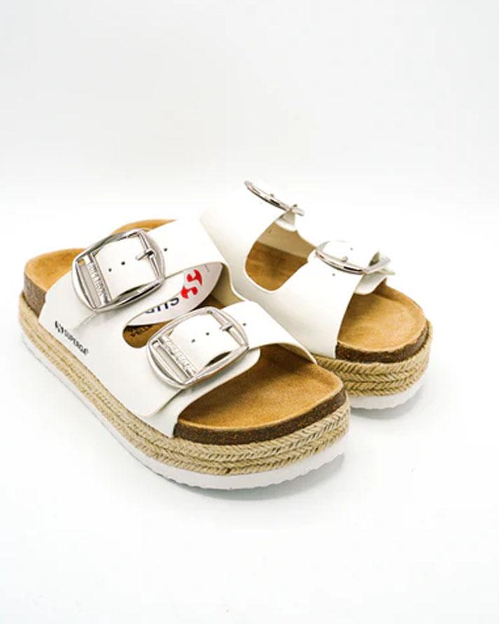 Superga Sandalo Platform Bianco 