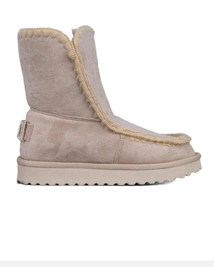 Icon Stivale Pelliccia Camoscio Beige Donna IC04412SDBEIGE ICON