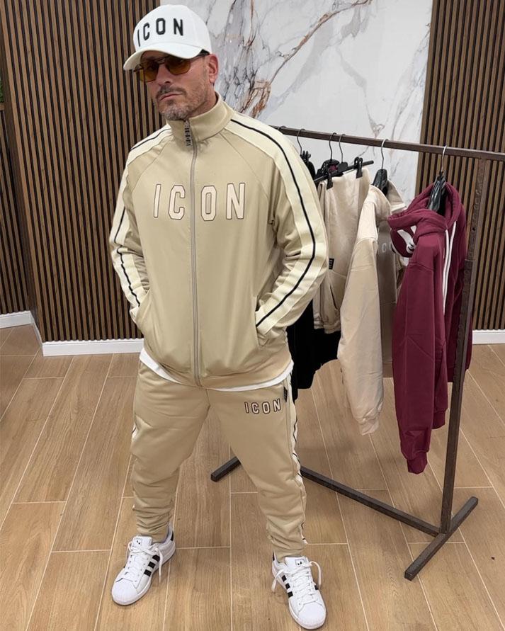 ICON Tuta Completa Uomo Zip Avorio ICUF2W6F025AVORIO ICON
